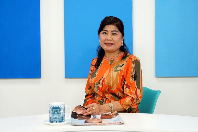 Bà Lã Thị Lan - Giám đốc Quỹ Doanh nhân vì cộng đồng thuộc HUBA