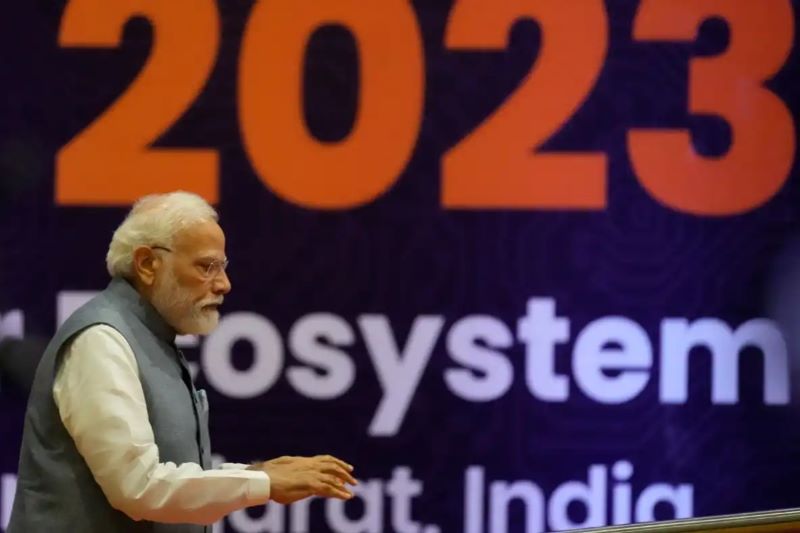 Indian Prime Minister Narendra Modi seeks to turn India into a global semiconductor production hub