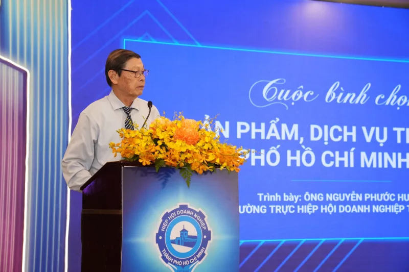 Ông Nguyễn Phước Hưng - Phó Chủ tịch TT HUBA triển khai Cuộc bình chọn sản phẩm, dịch vụ tiêu biểu 2023