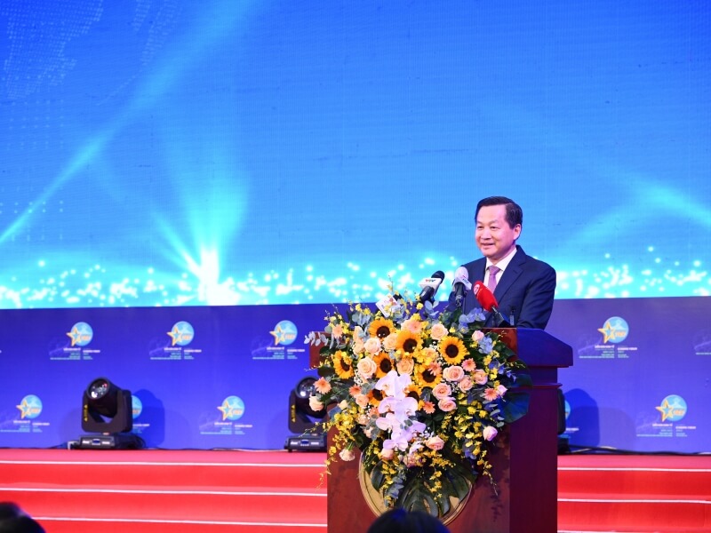 Phó Thủ tướng Lê Minh Khái phát biểu chỉ đạo tại phiên khai mạc diễn đàn