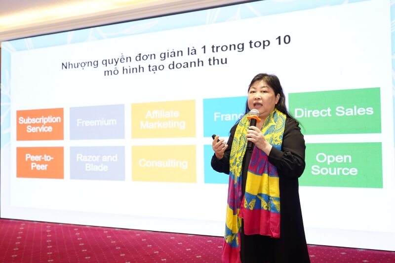 Bà Nguyễn Phi Vân đưa ra những lời khuyên cho doanh nghiệp muốn tham gia nhượng quyền