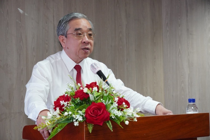 Chủ tịch HUBA Nguyễn Ngọc Hòa phát biểu tại lễ ký kết