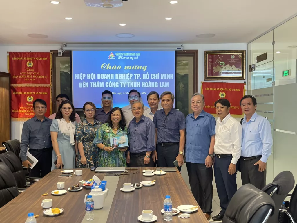Hiệp Hội Doanh Nghiệp TP.HCM (HUBA) đã thăm và làm việc với Công Ty TNHH Hoàng Lam