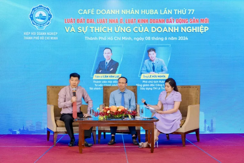 Chương trình Cafe Doanh nhân HUBA chủ đề Luật Đất đai, Luật Nhà ở, Luật Kinh doanh bất động sản và sự thích ứng của doanh nghiệp