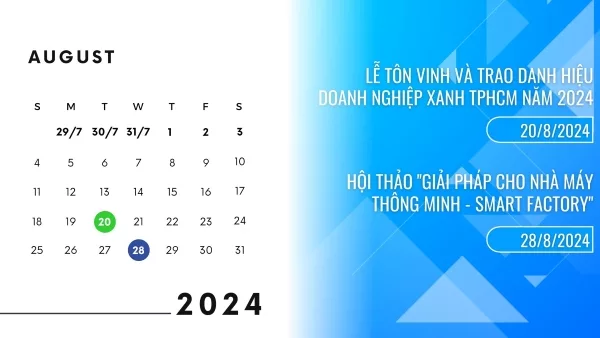 Lịch công tác HUBA từ ngày 29.07.2024 đến ngày 04.8.2024