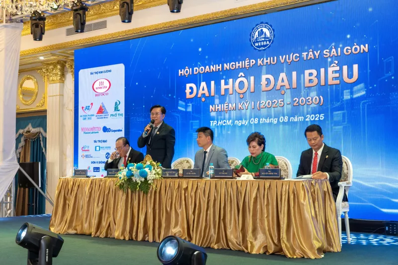 Ra mắt Hội Doanh nghiệp Khu vực Tây Sài Gòn nhiệm kỳ 2025–2030 2 Đại hội Hội Doanh nghiệp Khu vực Tây Sài Gòn