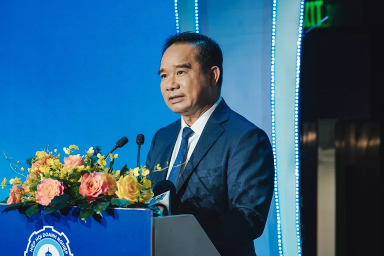 Ông Nguyễn Văn Được – Ủy viên Trung ương Đảng, Phó Bí thư Thành ủy TP. Hồ Chí Minh, Chủ tịch UBND TP. Hồ Chí Minh phát biểu chỉ đạo tại Đại hội Đại biểu Hiệp hội Doanh nghiệp TP.HCM